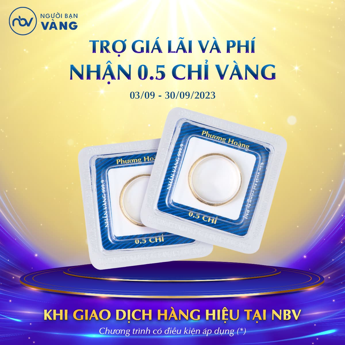 Trợ giá lãi và phí - Nhận Nửa chỉ vàng