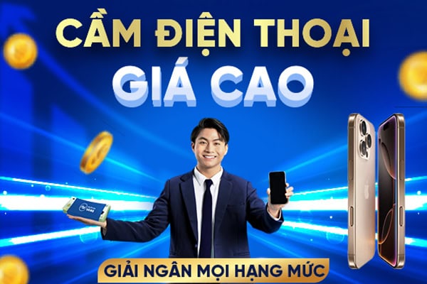 Cầm điện thoại